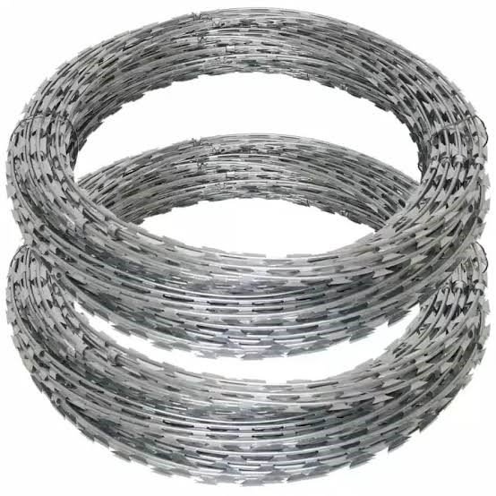 450mm Double Galvanized Razor Wire - Front View